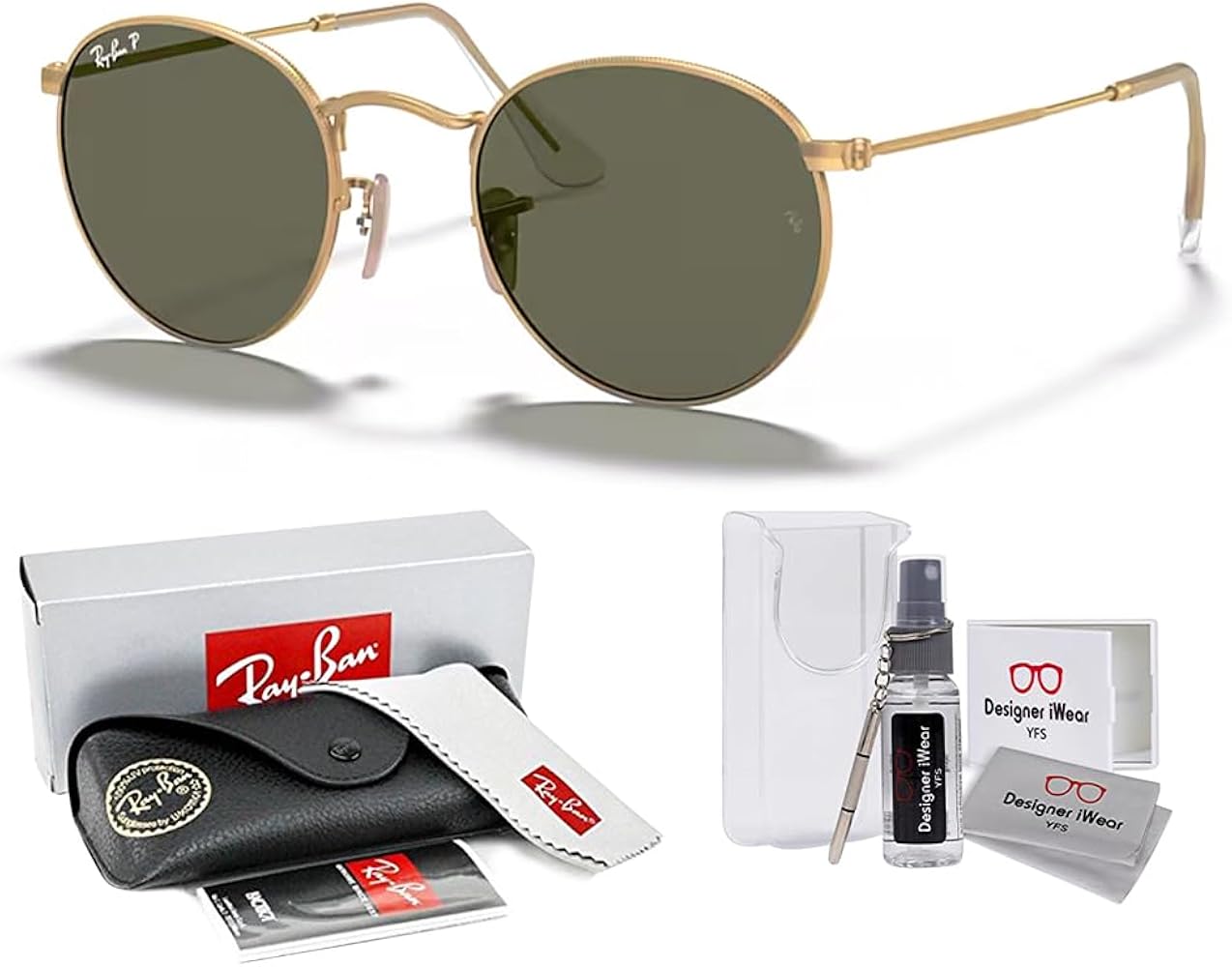 Amazon.co.jp: Ray-Ban(レイバン) RB3447 ラウンドメタルサングラス